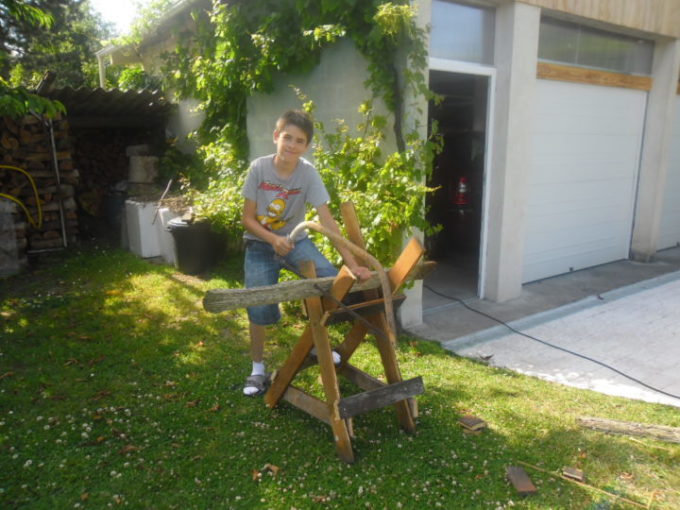 le sciage des poteaux