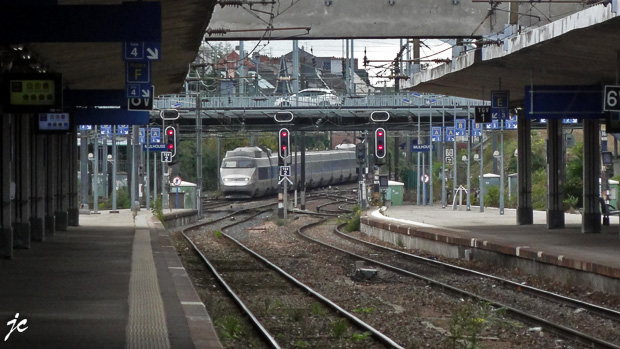 dans la gare de Mulhouse