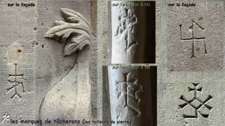 les marques de tâcheron sur l'hôtel de ville de Boersch