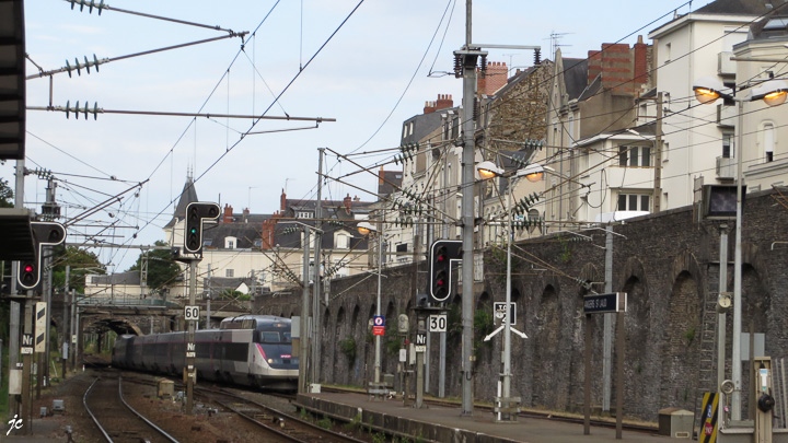 l'arrivée du TGV Strasbourg - Nantes