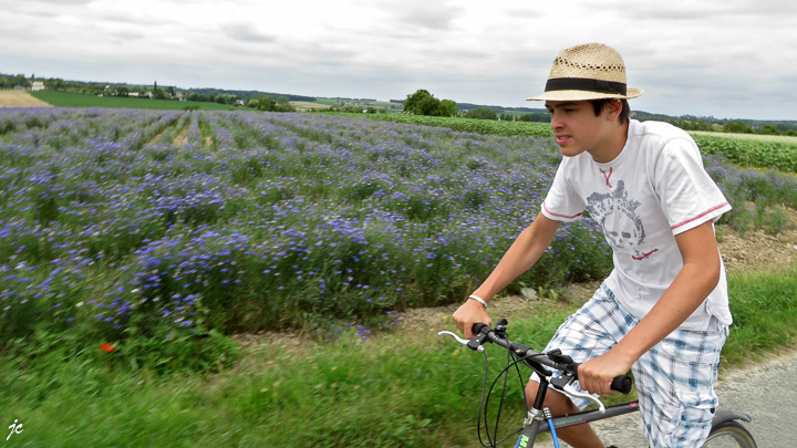 Théo en route pour Brissac Quincé
