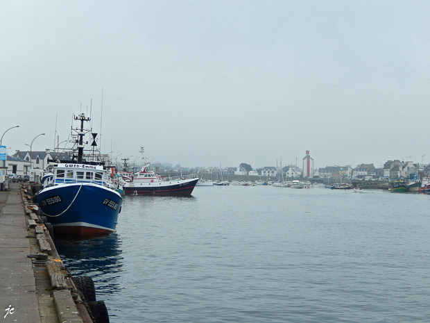 le port du Guilvinec dans la brume