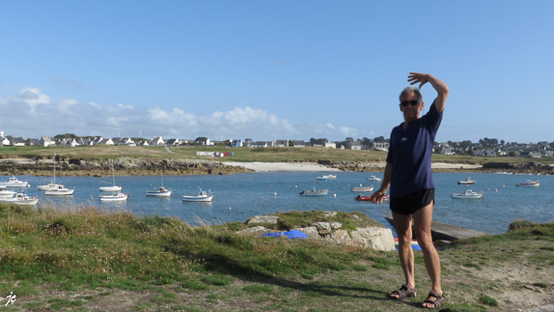 JC à Beg ar Vir, à la pointe de la flèche