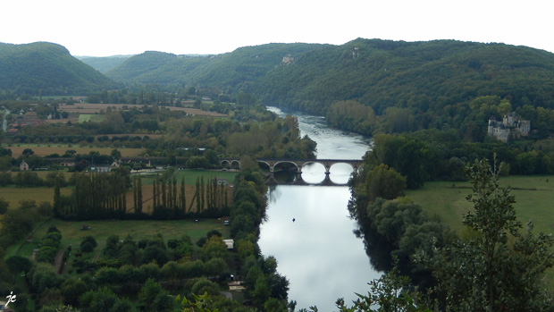 la vallée de la Dordogne, le château de Castelnaud et le château de Fayrac