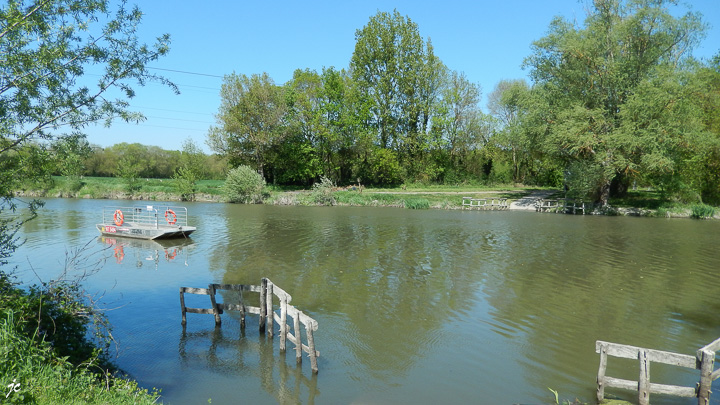 le bac sur l'Authion par grand vent