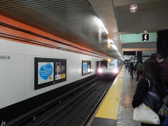 la station du BART (Bay Area Rapid Transit)