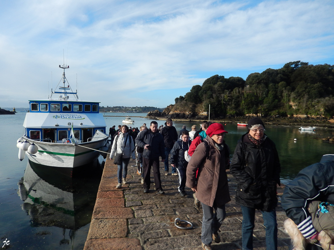 le débarquement sur l'île de Bréhat