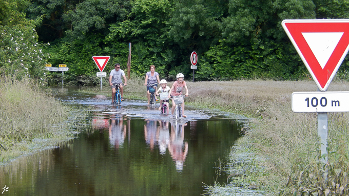 les cyclistes au Thoureil