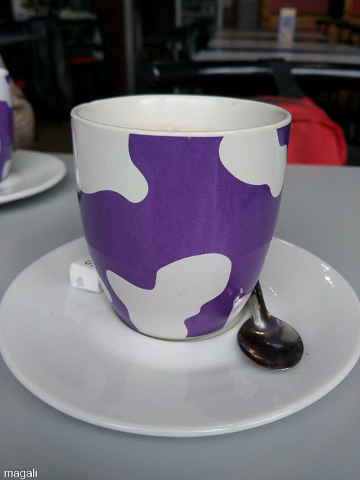 le traditionnel chocolat chaud à l'arrivée, un milka !!!