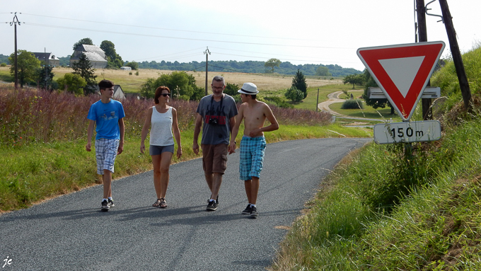 Antoine, Magali, Serge et Théo à La Genaudière