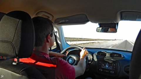 en route pour Yellowstone dans la Jeep Renegade