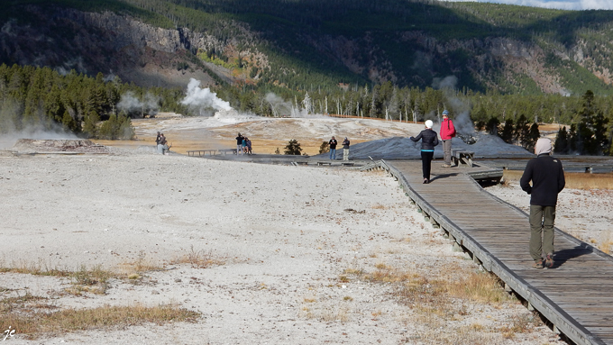 dans le Yellowstone national park près du Vault geyser