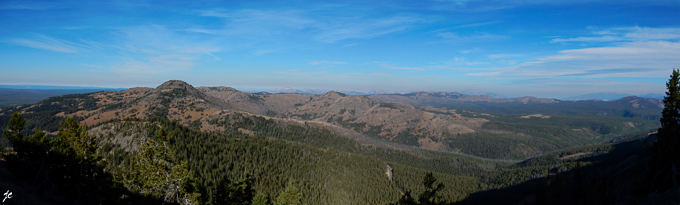 l'ascension du mont Washburn 3115 m, la vue à 2794 m