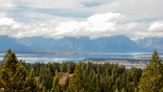 sur la Signal Mountain road, Jackson Lake overlook