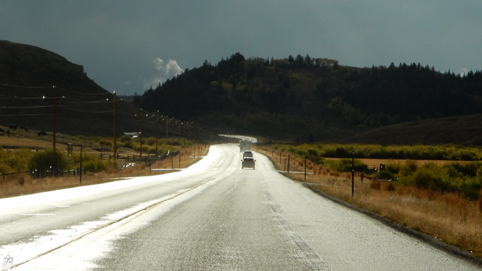 sur l'US 191 le long de la Haback river, à Bondurant dans le Wyoming
