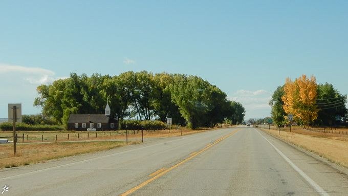 sur l'US 191, à Eden dans le Wyoming, une église