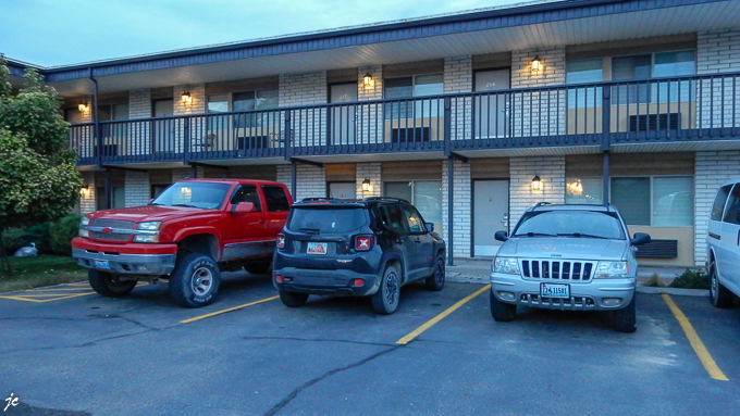 sur le parking du Best Western Antlers à Vernal