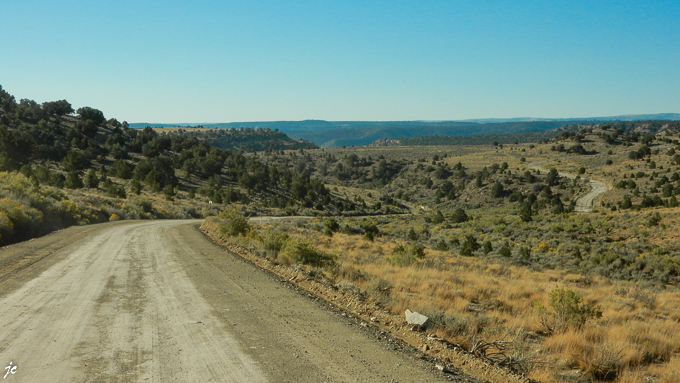sur la 9 Mile Canyon road dans le comté de Duchesne en Utah, la piste