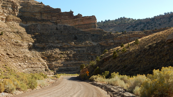 sur la 9 Mile Canyon road dans le comté de Duchesne en Utah, la piste 10 km