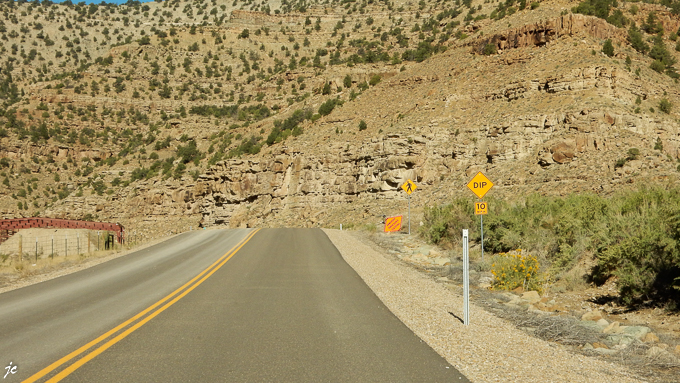 sur la 9 Mile Canyon road dans le comté de Duchesne en Utah, le dip