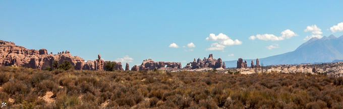 le paysage sur Arches Scenic drive dans Arches National park