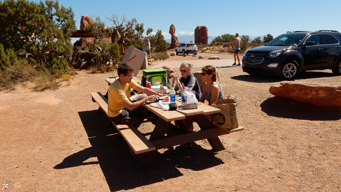 le pique nique dans Arches National park