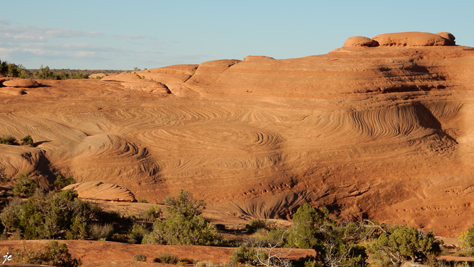dans Arches National park, le trail vers Delicate Arch