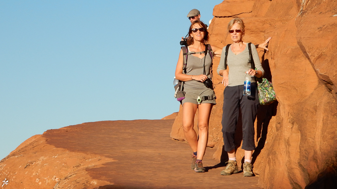 dans Arches National park, le trail vers Delicate Arch