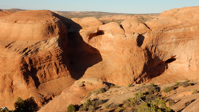 dans Arches National park, le trail vers Delicate Arch