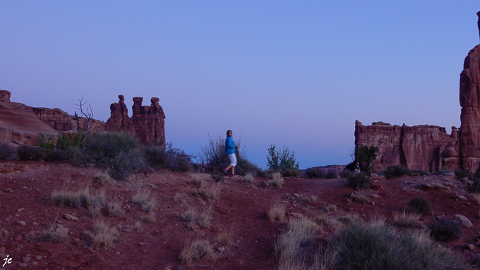 dans Arches National park, Magali et Cyril