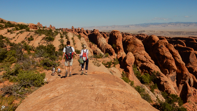 dans Arches National park, sur la crête
