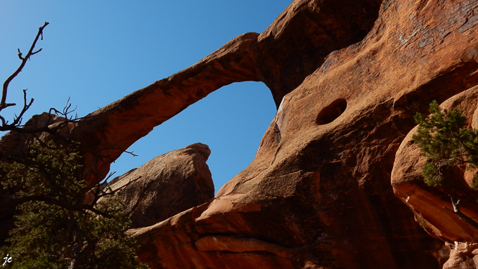 dans Arches National park, Double O Arch