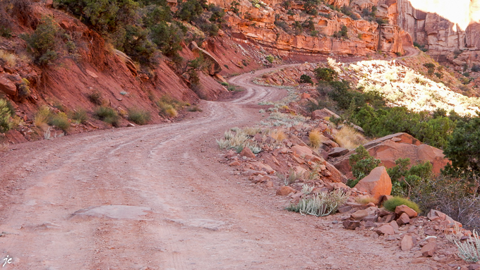en route pour le Dead Hose Point park sur la piste Long Canyon road