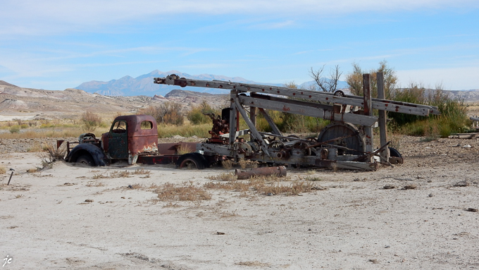 la foreuse à l'abandon sur la Hartnet Road River Ford