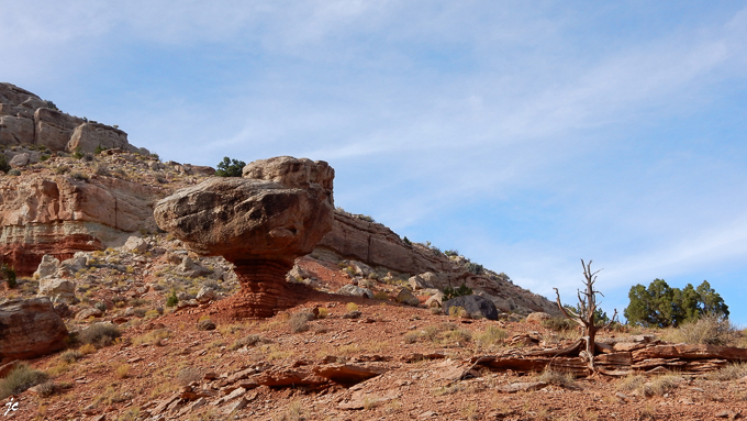 un hoodoo sur la Hartnet Road River Ford