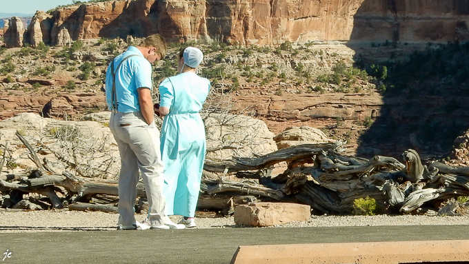 dans Canyonlands National Park, au Shafer Canyon Overlook, les Amish