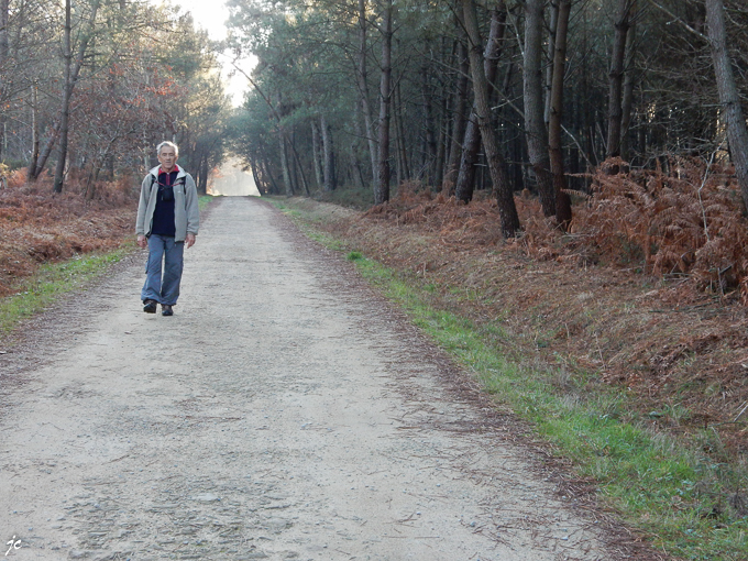 JC en rando dans le bois près de Kerpotence
