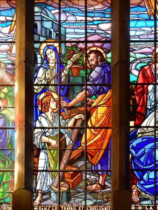 un vitrail de l'église St Joseph