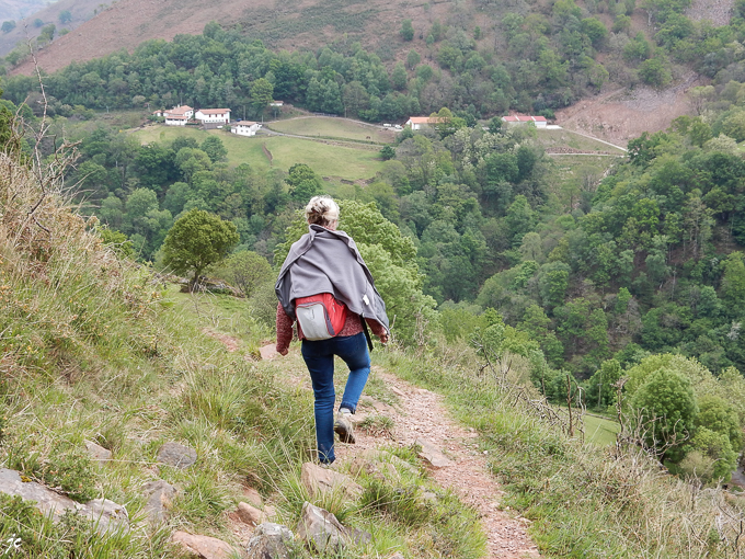 Simone et la vue sur le gîte