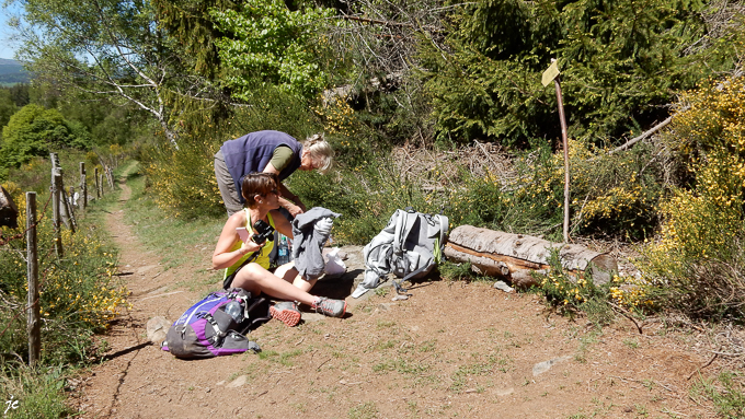 arrêt pique-nique à la source du Lot