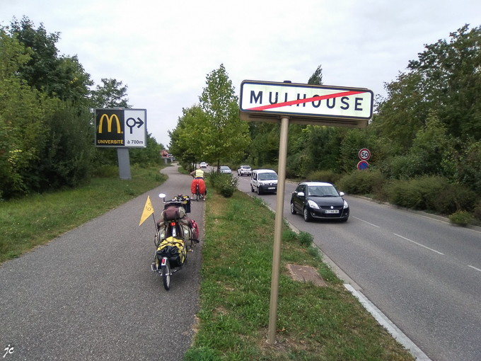 la sortie de Mulhouse sur l'EV6