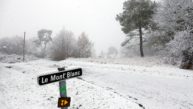 neige en Anjou, au Mont Blanc