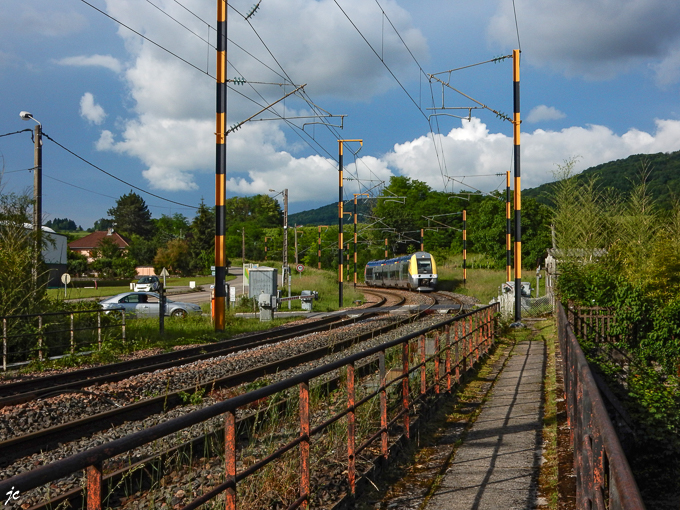 l'arrivée du TER de Ghislaine