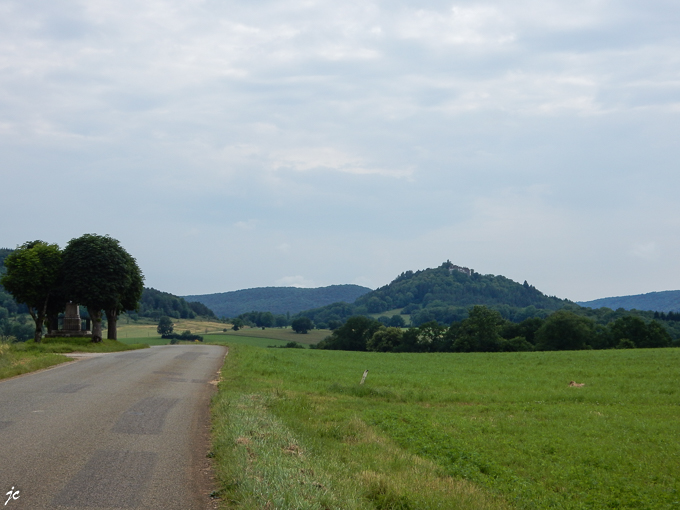 sur la colline, le château de Châtillon-sur-Lison