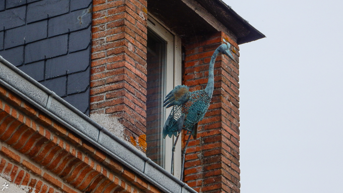 le héron à la fenêtre à St Père sur Loire