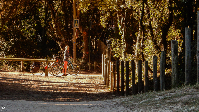 Simone dans l'allée de la Clère