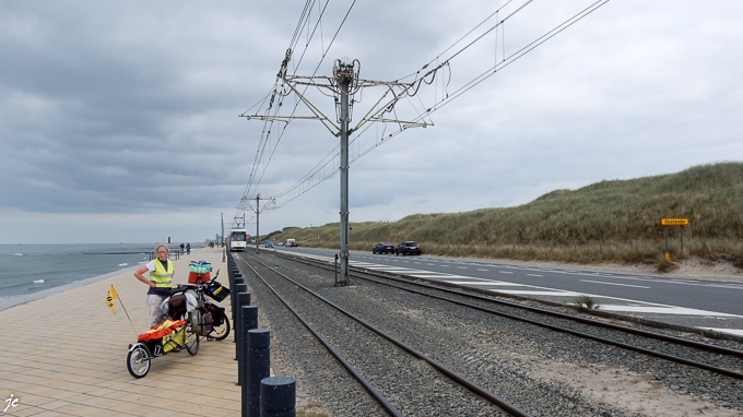 Simone à l'entrée d'Ostende
