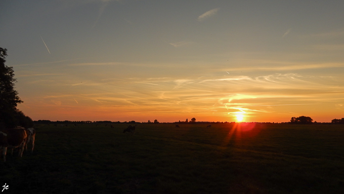 le coucher de soleil à Edam